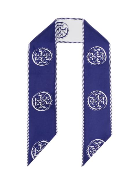 Medallion Logo Ribbon Silk Tie