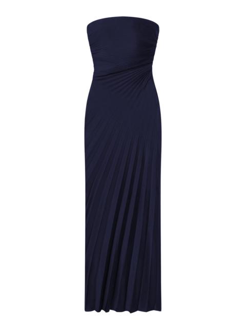 Bianca Strapless Pleated Maxi Dress