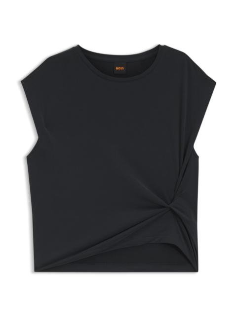 JERSEY T-SHIRT WITH SIDE TWIST DETAIL