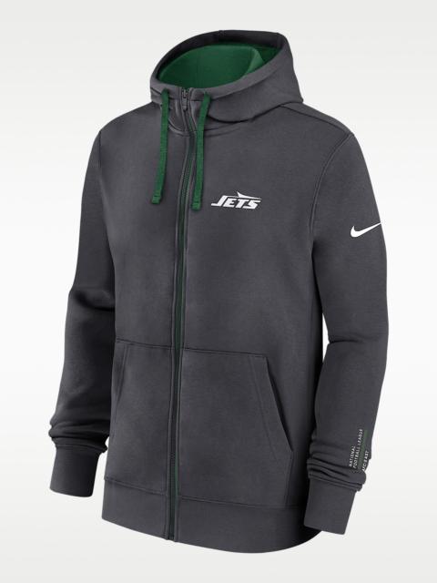 New York Jets Playbook Page Club Men's Nike NFL Full-Zip Hoodie
