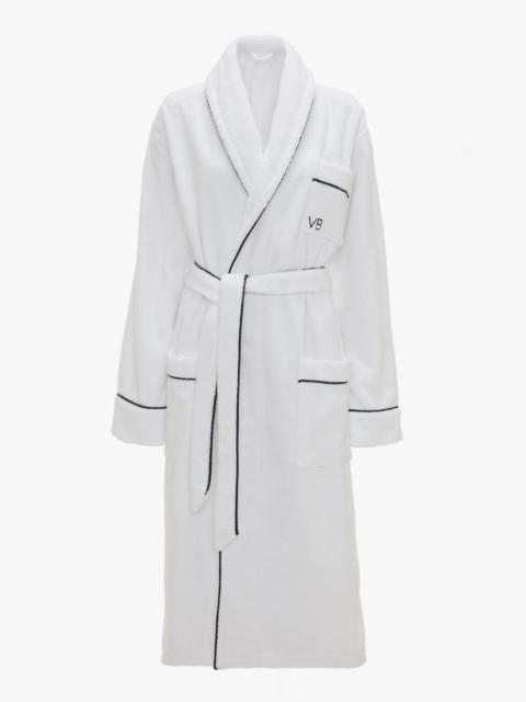 Towelling Robe In White