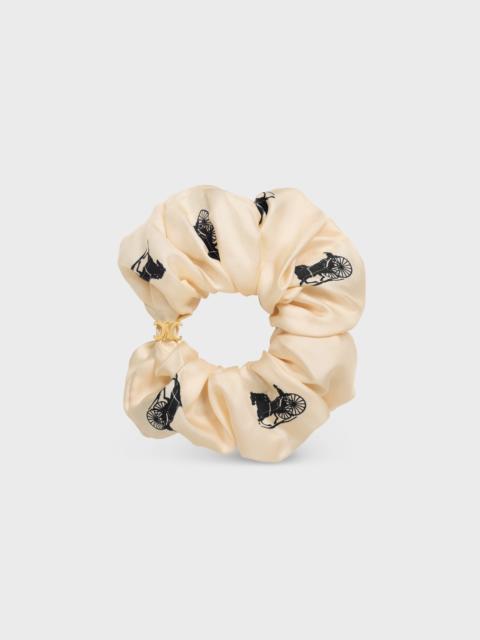Celine C Sulky Scrunchy in silk and Brass with Gold Finish