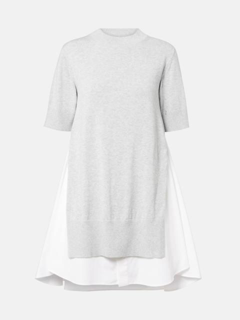 Layered cotton minidress