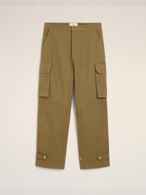 GREEN COTTON CARGO TROUSERS
