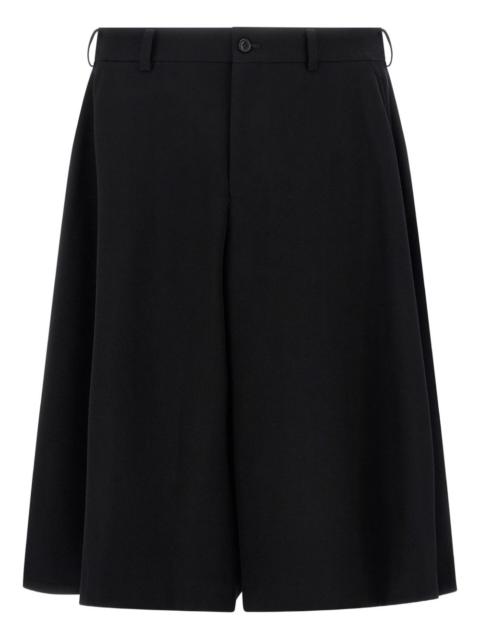 pleated wide-leg shorts