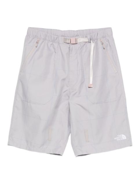 checked zip-pocket shorts