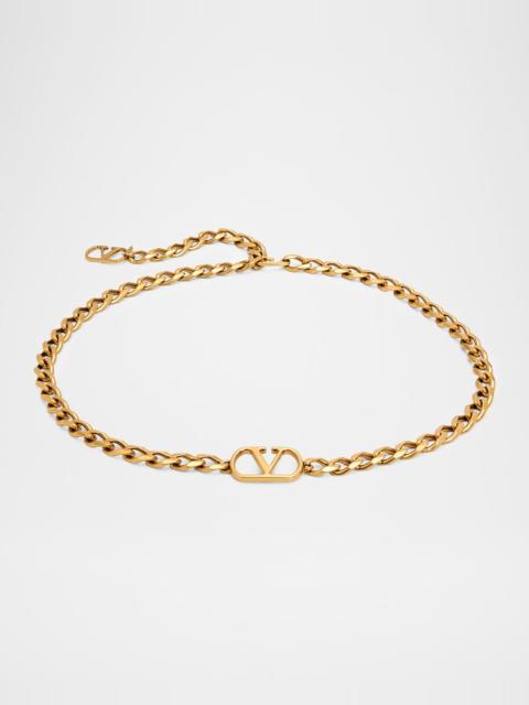 VLogo Signature Metal Chain Belt