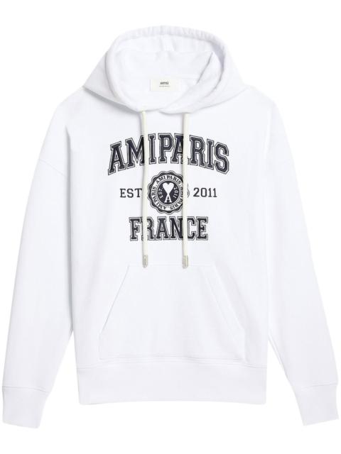 logo-print drawstring hoodie