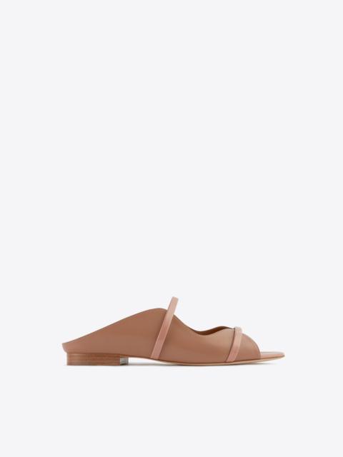 Norah Blush Leather Flat Sandals