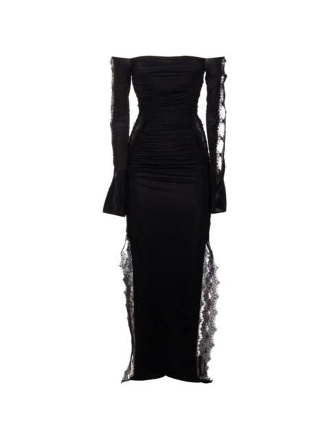 long-sleeved lace dress