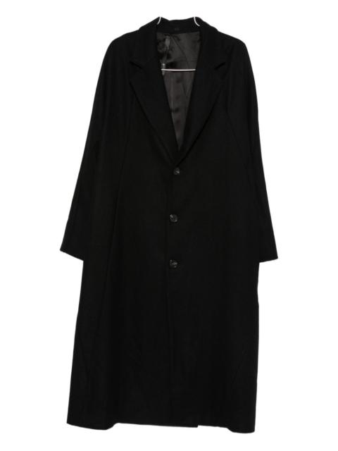 buttoned overcoat