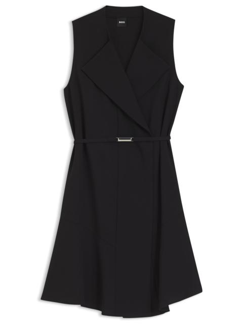 CREPE WRAP DRESS WITH BELT