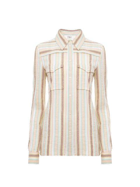 FITTED SHIRT IN CRÊPON COTTON