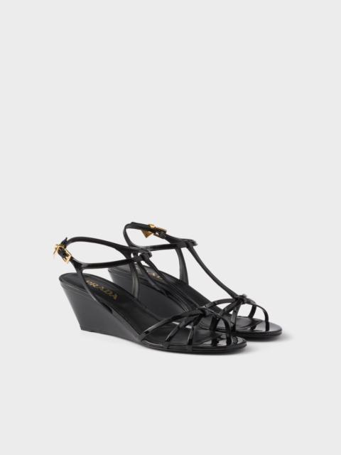 Patent leather sandals