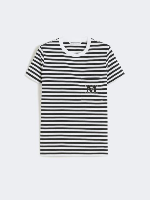 Striped jersey T-shirt - BLACK