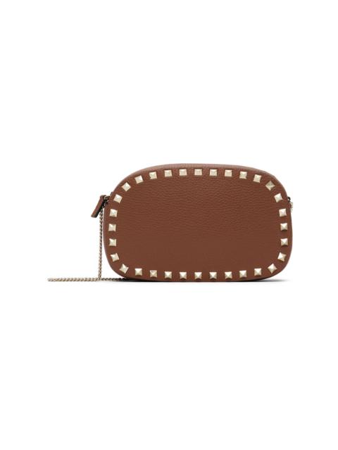 Brown Mini Rockstud Crossbody Bag