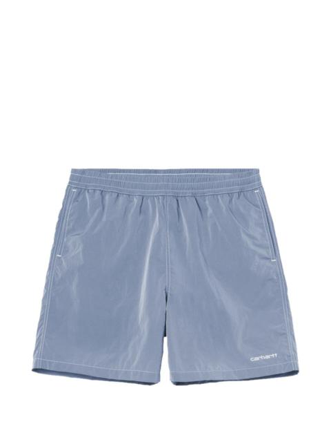 logo-embroidery swim shorts