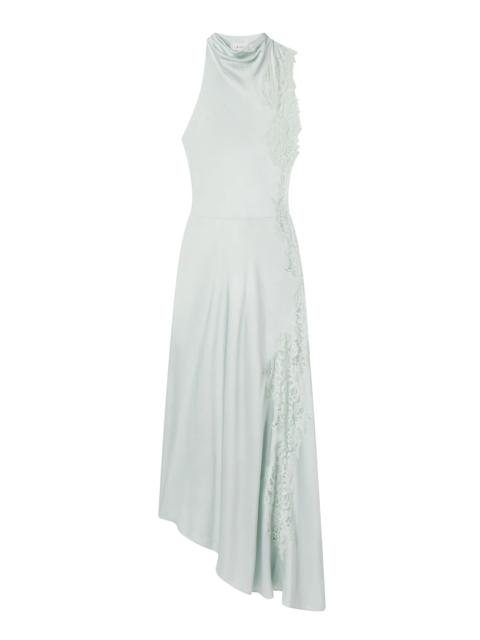 Josephine Satin and Lace Maxi Dress