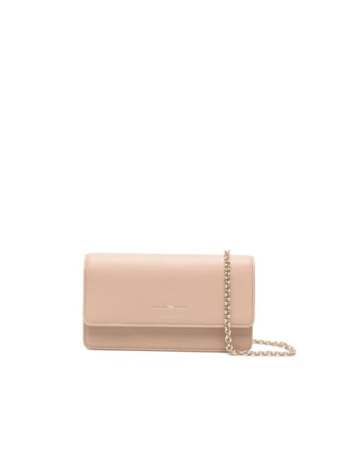 chain leather clutch bag