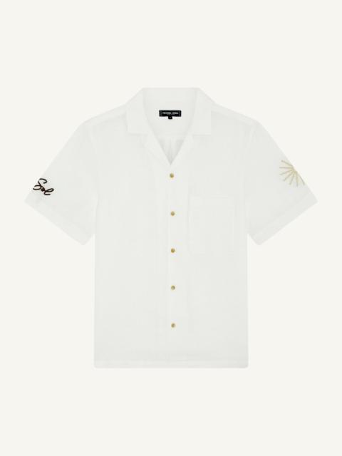 ALVES EMBROIDERED LINEN SHIRT