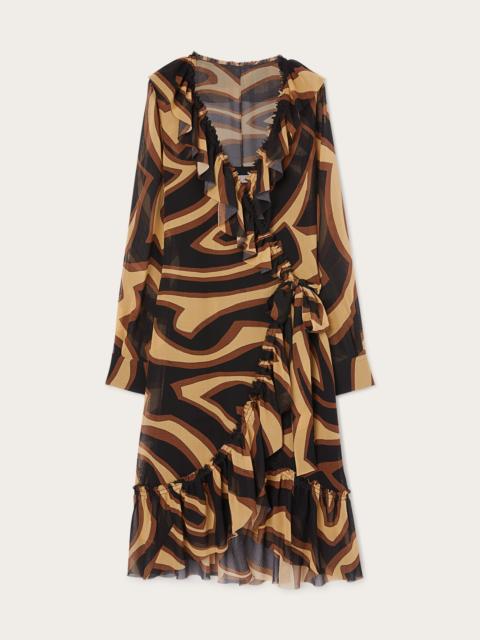 LABIRINTO PRINT WRAP DRESS