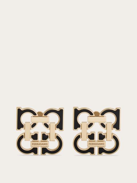 Four Gancini clip on earrings