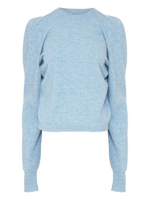 puff-sleeve wool jumper