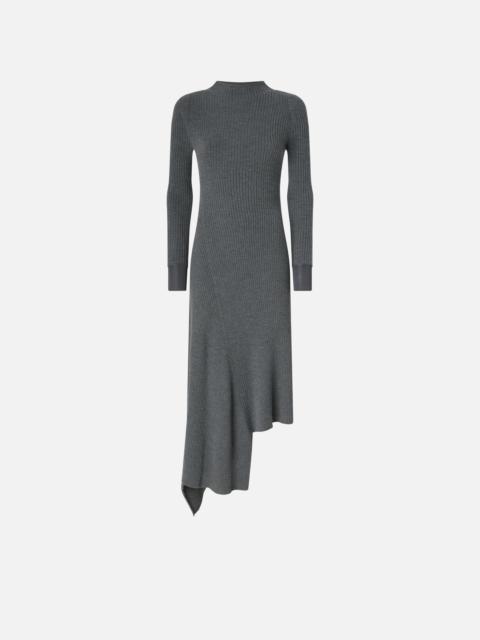 FLAT RIB-KNIT DRESS