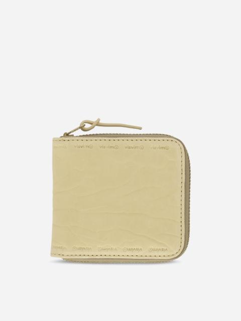 Leather Bi-Fold Wallet Beige