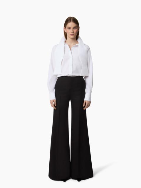 Black Flared Wool Pants