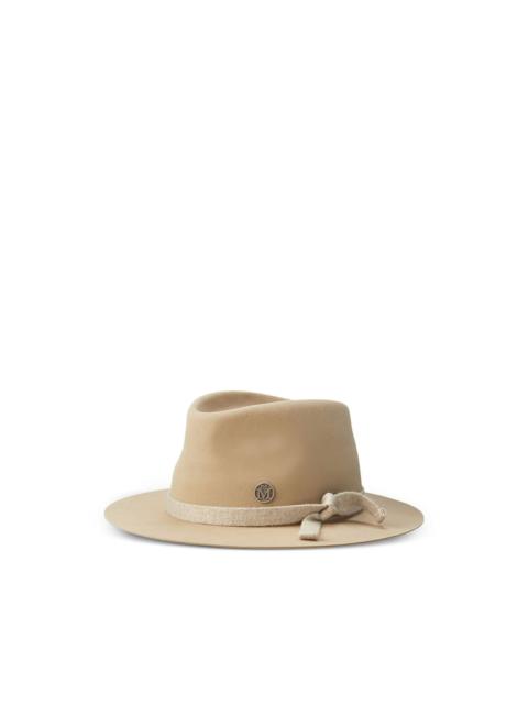 André ribbon-detailed fedora hat