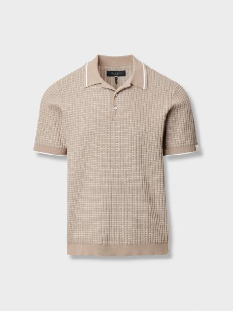 Harvey Rib-Knit Polo Shirt
