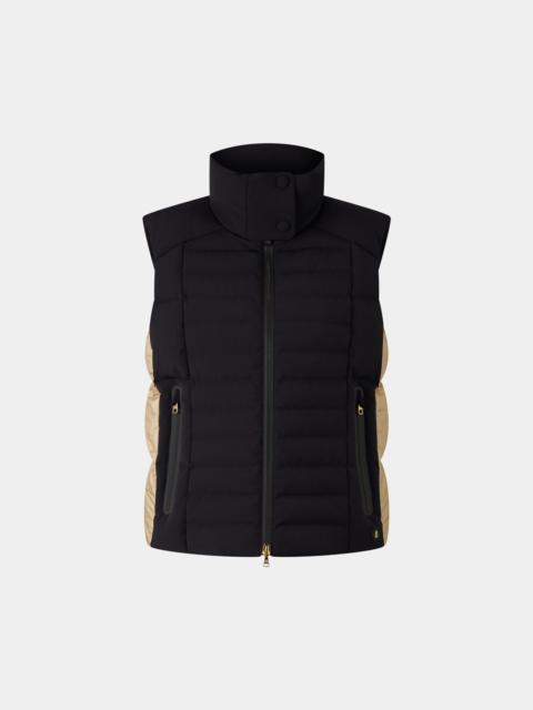 Bond down vest in Black/beige