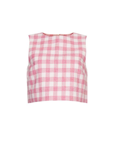 Debbie Top
Sleek and Sophisticated with a Monochromatic Grid Pattern