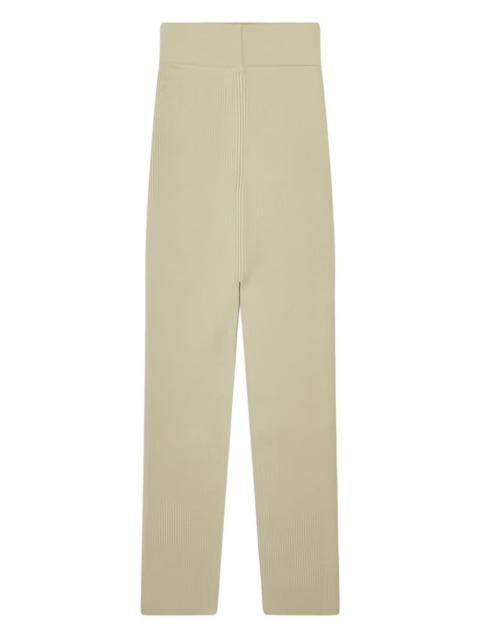 ribbed-knit midi skirt