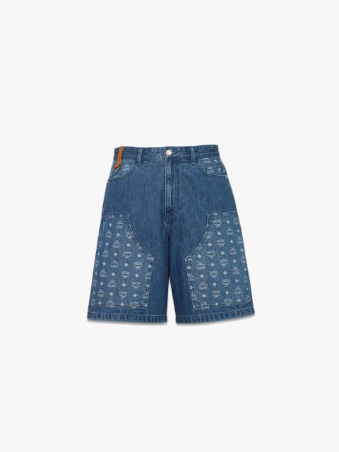 Monogram Shorts in Denim Jacquard