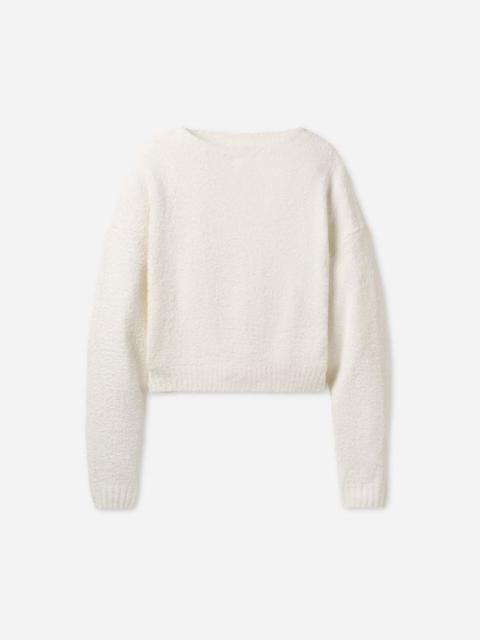 ® Women's Novalie Slouchy Pullover Polyester Tops in Cream