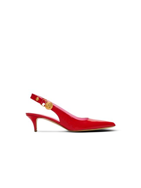 Eva kitten slingbacks in patent leather
