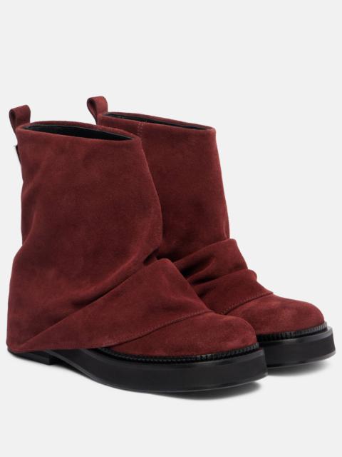 Mini Robin suede combat boots