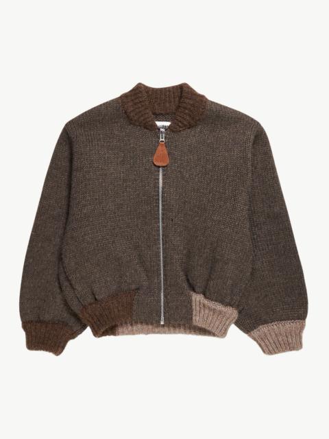 Knitted Bomberone Brown