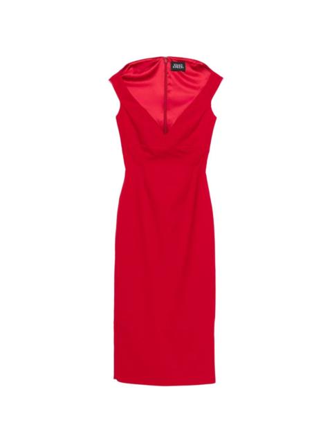 Monica V-neck midi dress