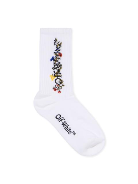 Floral Pattern Mid Socks