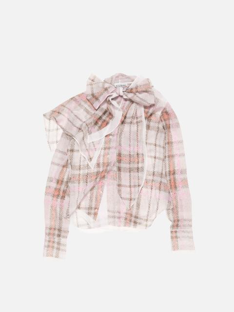 Printed silk blouse - Grey/pink