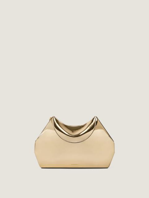 FACET CLUTCH IN MIRROR EFFECT LEATHER
