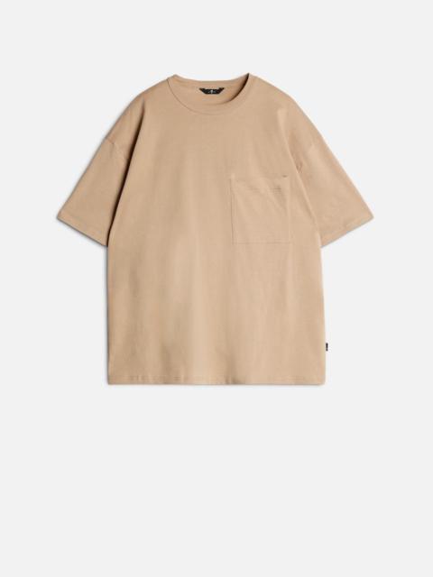 Short Sleeve Relaxed Tee in Beige