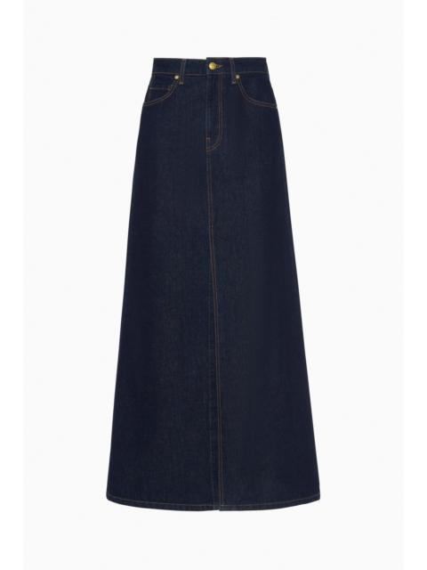 The Anais Denim Mid Rise Maxi Skirt
