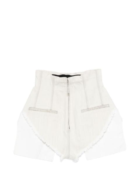 Dirt Cutoffs zip-fastening frayed shorts