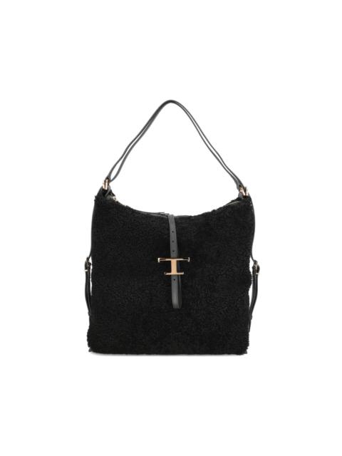 shearling shoulder bag