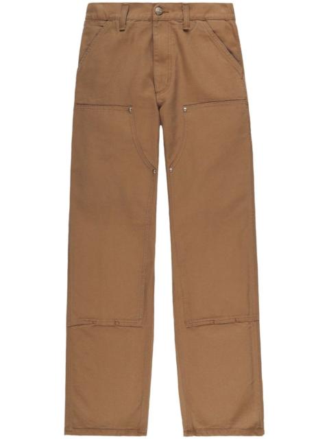 Double Knee straight-leg trousers