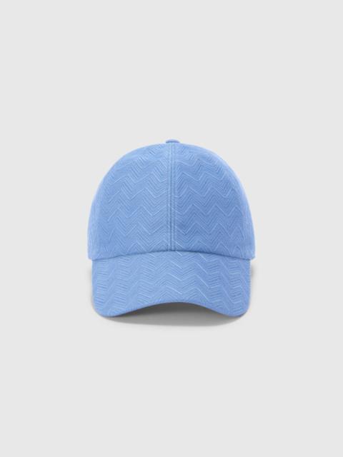 Cotton zigzag hat with visor